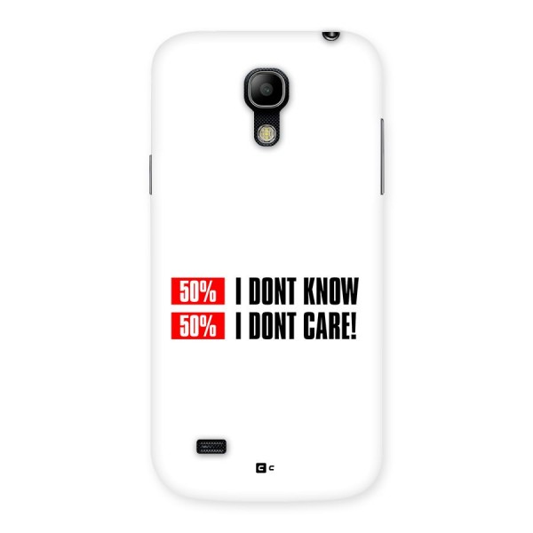 D Dont Know Back Case for Galaxy S4 Mini