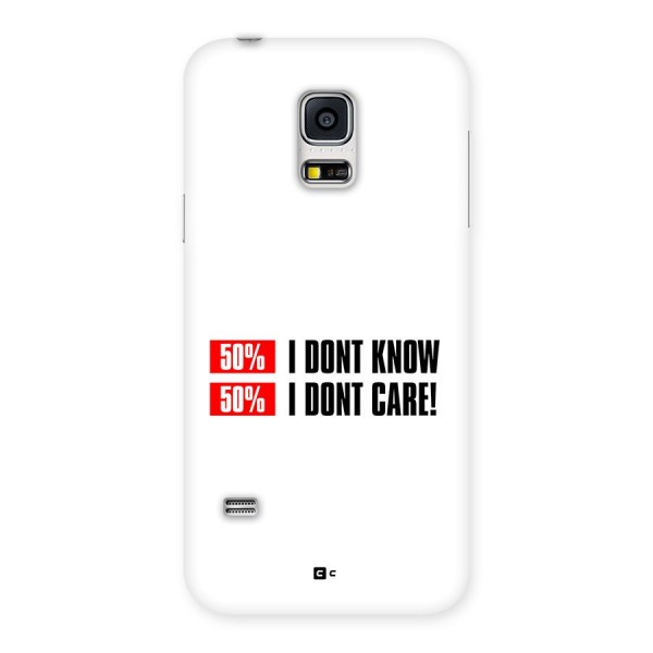 D Dont Know Back Case for Galaxy S5 Mini