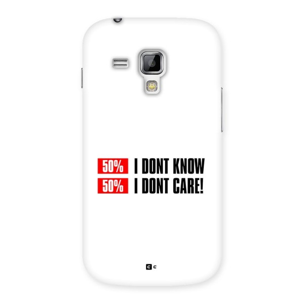 D Dont Know Back Case for Galaxy S Duos