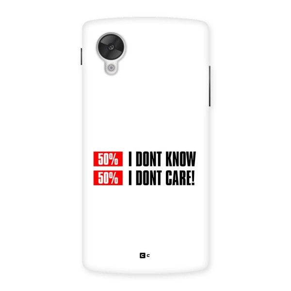 D Dont Know Back Case for Google Nexus 5