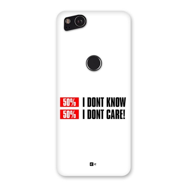 D Dont Know Back Case for Google Pixel 2