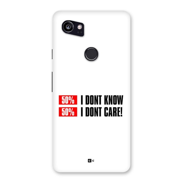 D Dont Know Back Case for Google Pixel 2 XL