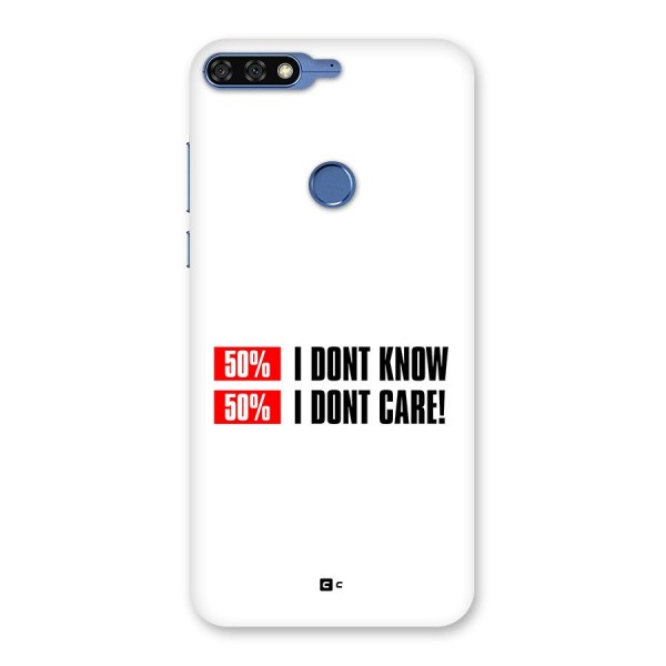 D Dont Know Back Case for Honor 7C