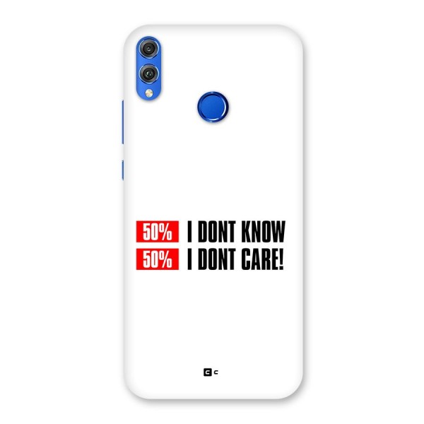 D Dont Know Back Case for Honor 8X