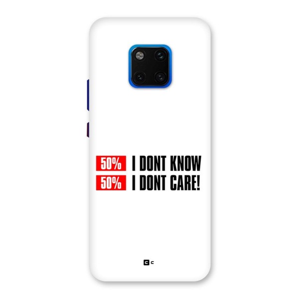 D Dont Know Back Case for Huawei Mate 20 Pro