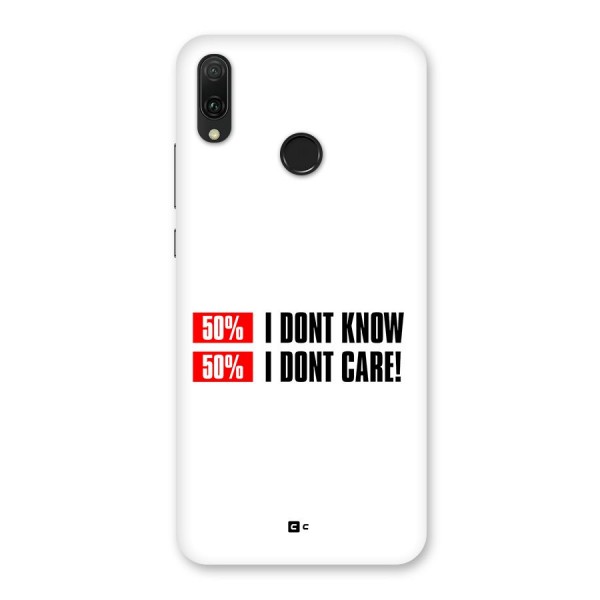 D Dont Know Back Case for Huawei Y9 (2019)