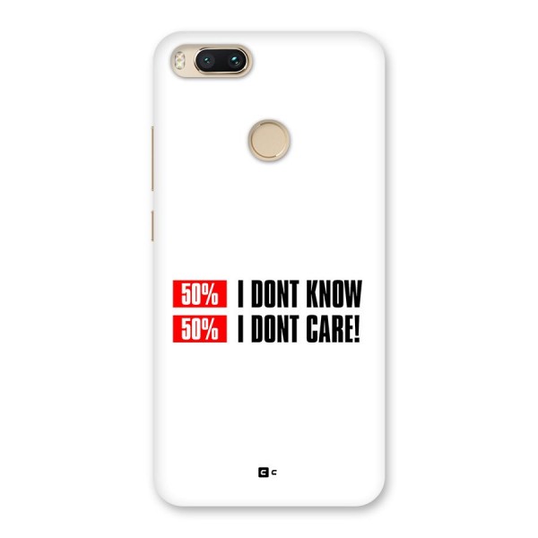 D Dont Know Back Case for Mi A1