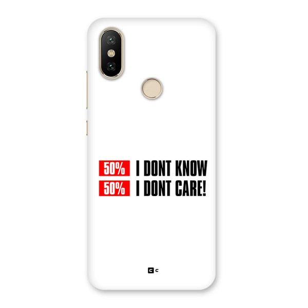 D Dont Know Back Case for Mi A2