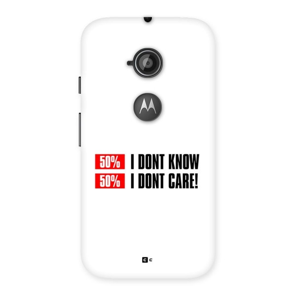 D Dont Know Back Case for Moto E 2nd Gen