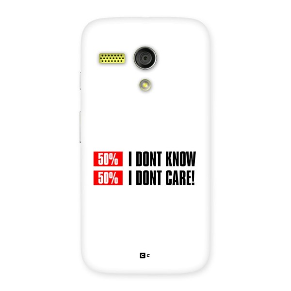 D Dont Know Back Case for Moto G