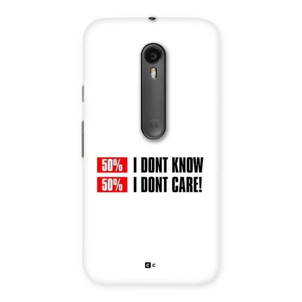 D Dont Know Back Case for Moto G3