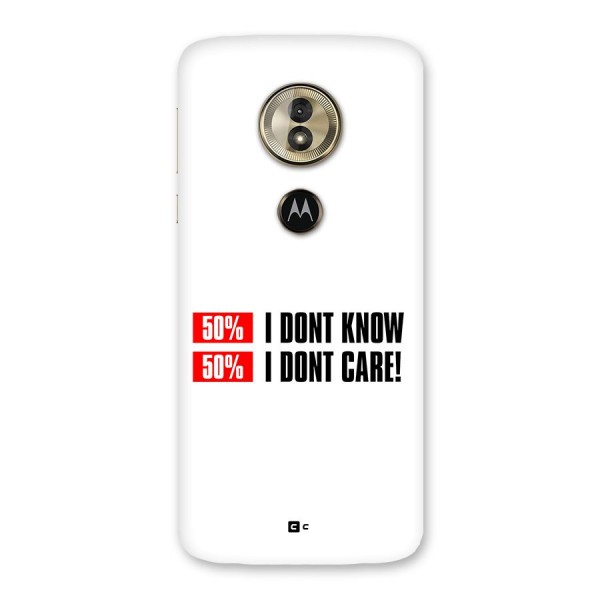 D Dont Know Back Case for Moto G6 Play