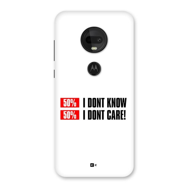 D Dont Know Back Case for Moto G7