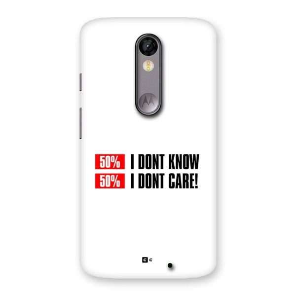 D Dont Know Back Case for Moto X Force