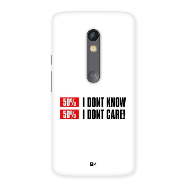 D Dont Know Back Case for Moto X Play