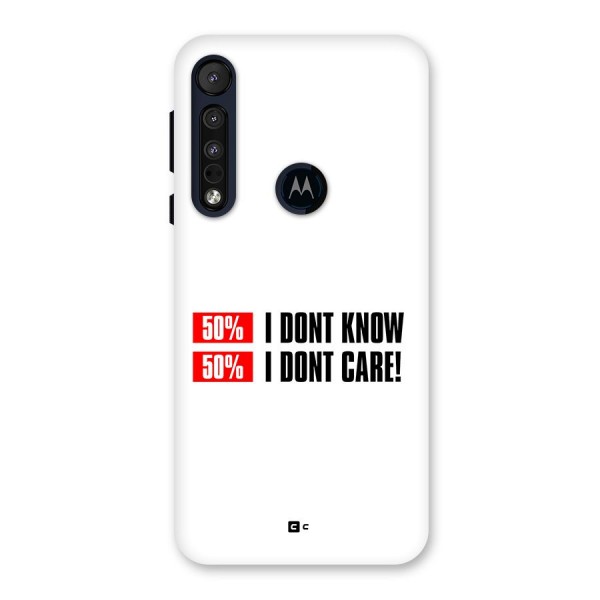 D Dont Know Back Case for Motorola One Macro