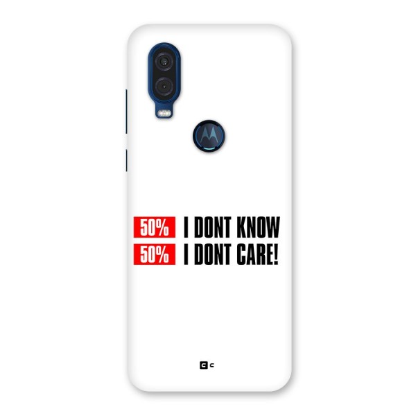 D Dont Know Back Case for Motorola One Vision