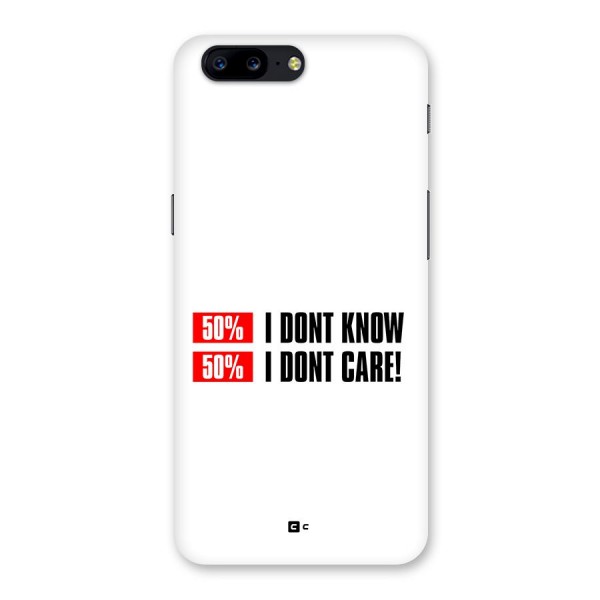 D Dont Know Back Case for OnePlus 5