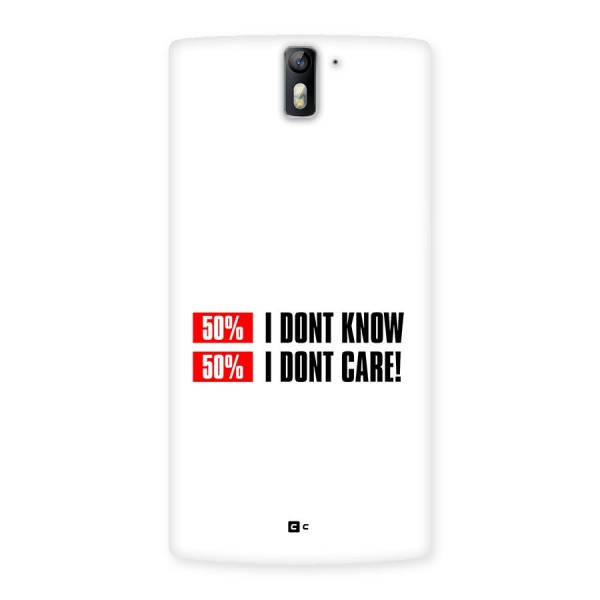 D Dont Know Back Case for OnePlus One