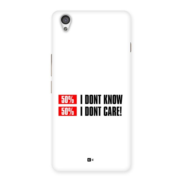 D Dont Know Back Case for OnePlus X