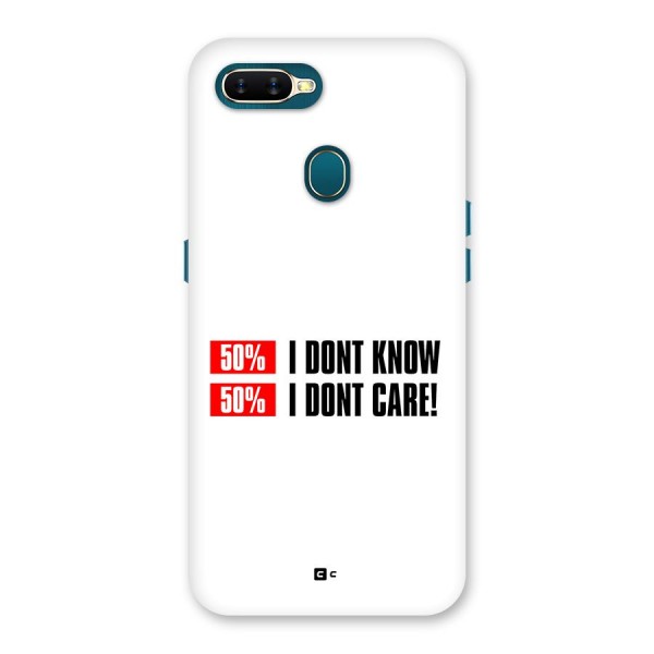 D Dont Know Back Case for Oppo A12