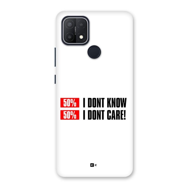 D Dont Know Back Case for Oppo A15