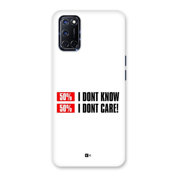 D Dont Know Back Case for Oppo A52