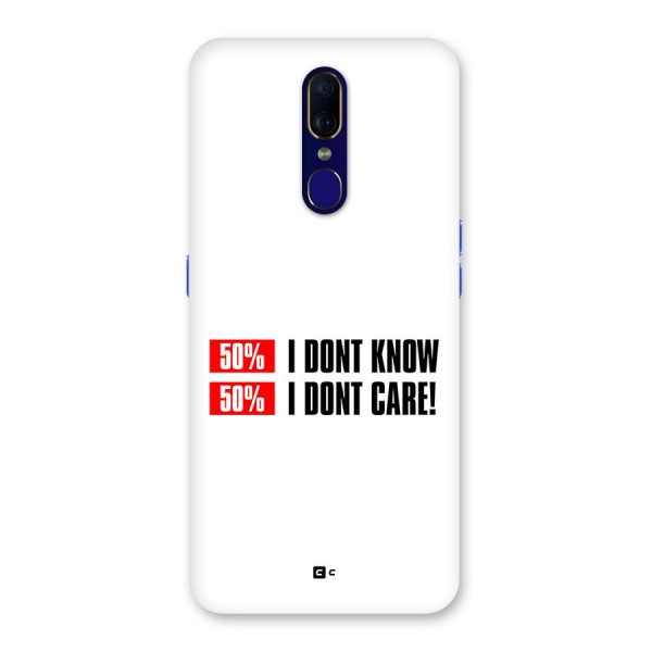 D Dont Know Back Case for Oppo A9