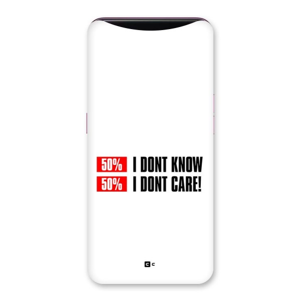 D Dont Know Back Case for Oppo Find X