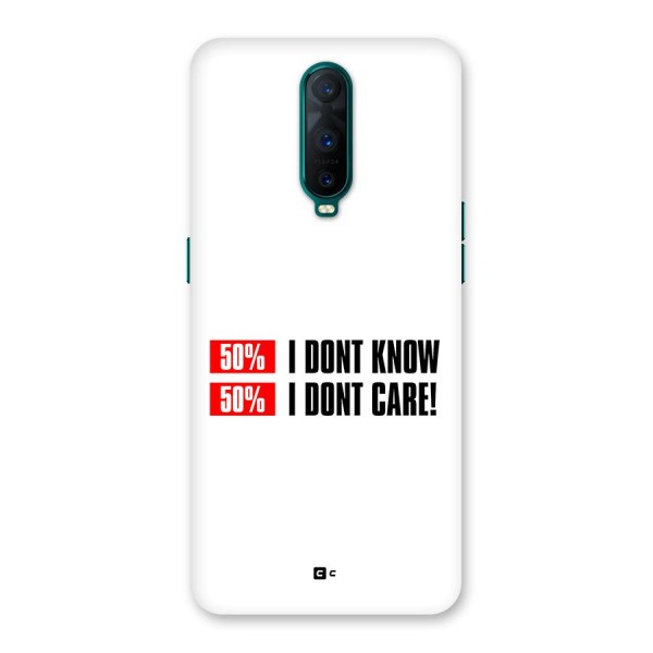 D Dont Know Back Case for Oppo R17 Pro