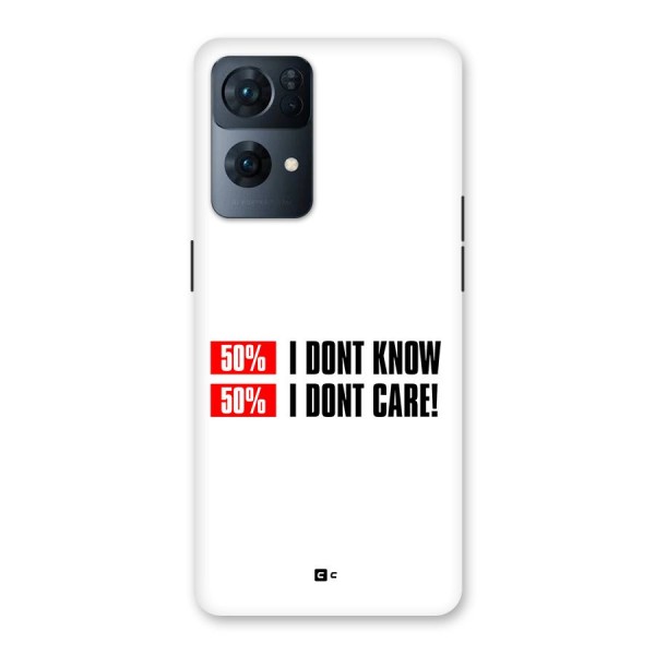 D Dont Know Back Case for Oppo Reno7 Pro 5G