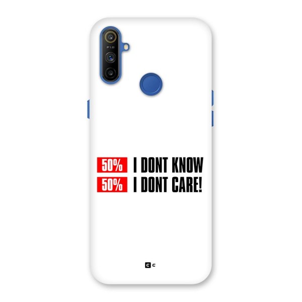 D Dont Know Back Case for Realme Narzo 10A