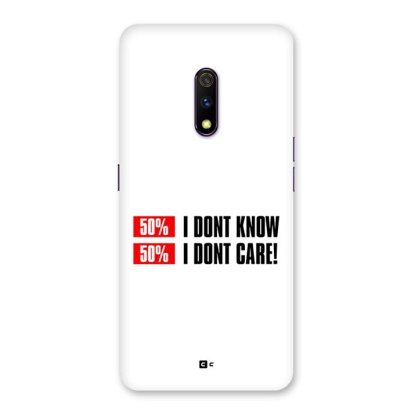 D Dont Know Back Case for Realme X