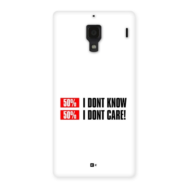 D Dont Know Back Case for Redmi 1s