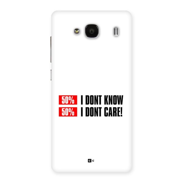 D Dont Know Back Case for Redmi 2 Prime