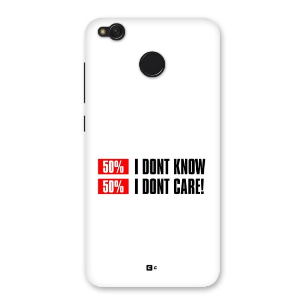 D Dont Know Back Case for Redmi 4