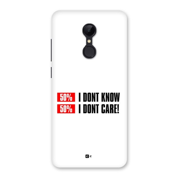 D Dont Know Back Case for Redmi 5