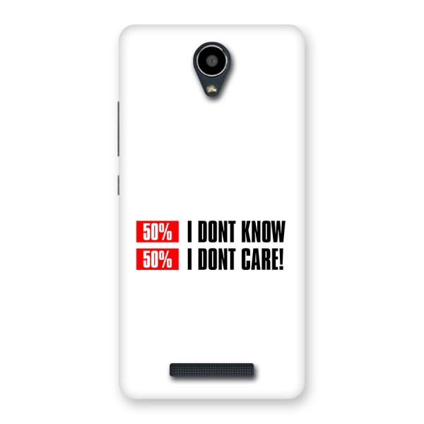 D Dont Know Back Case for Redmi Note 2