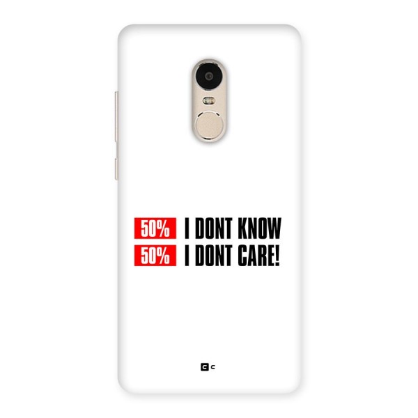 D Dont Know Back Case for Redmi Note 4