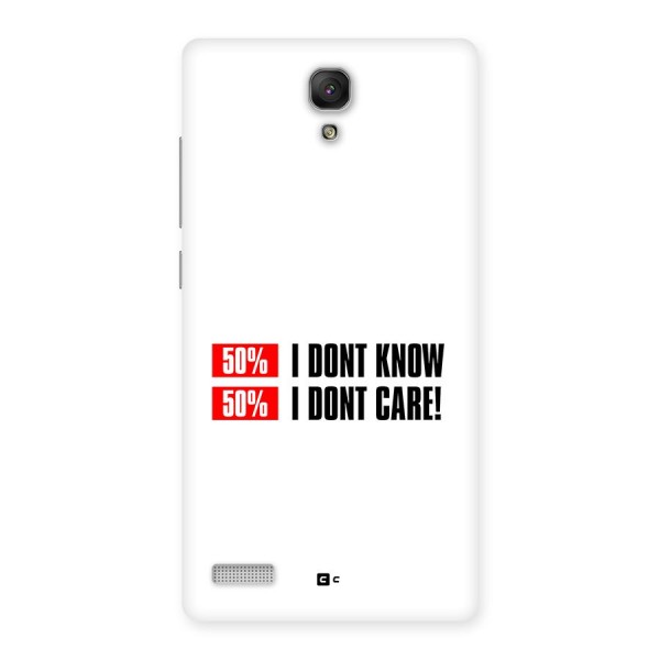 D Dont Know Back Case for Redmi Note Prime