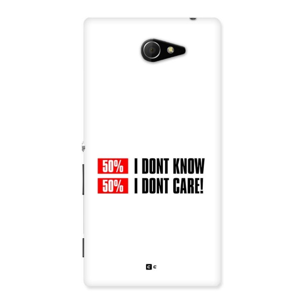 D Dont Know Back Case for Xperia M2