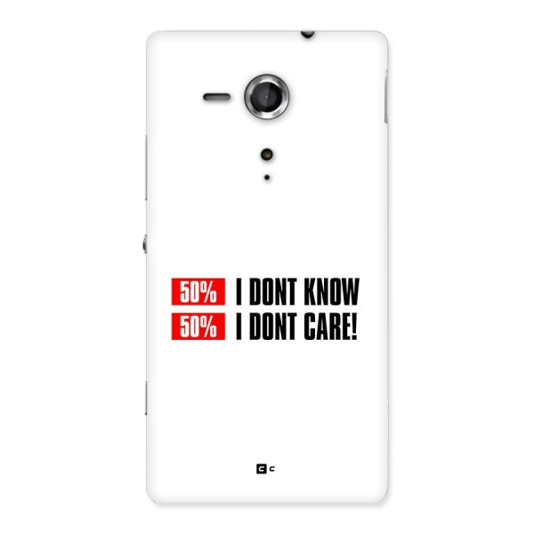 D Dont Know Back Case for Xperia Sp