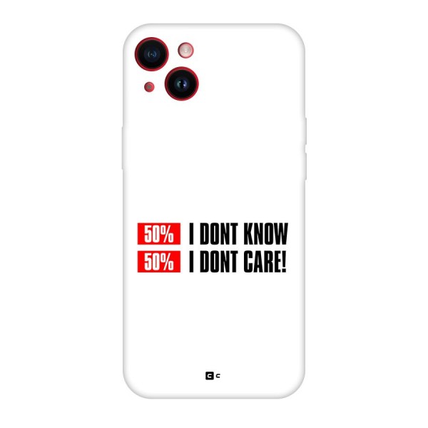 D Dont Know Back Case for iPhone 14 Plus