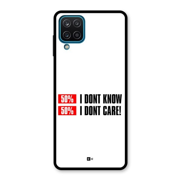 D Dont Know Glass Back Case for Galaxy A12