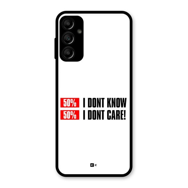 D Dont Know Glass Back Case for Galaxy A14 5G