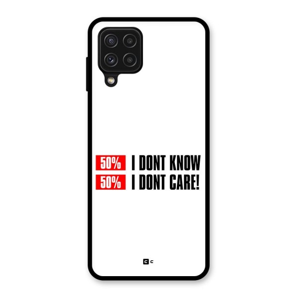 D Dont Know Glass Back Case for Galaxy A22 4G