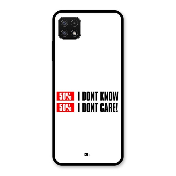 D Dont Know Glass Back Case for Galaxy A22 5G