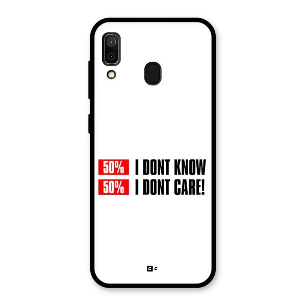 D Dont Know Glass Back Case for Galaxy A30