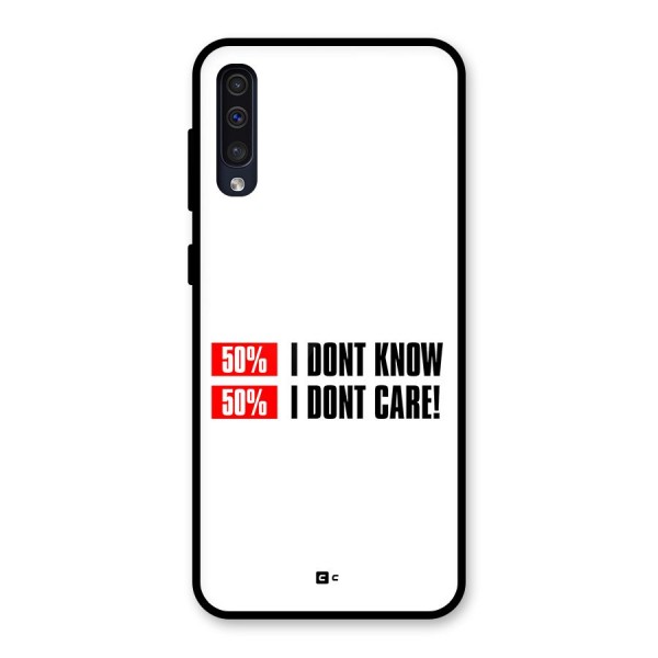 D Dont Know Glass Back Case for Galaxy A30s