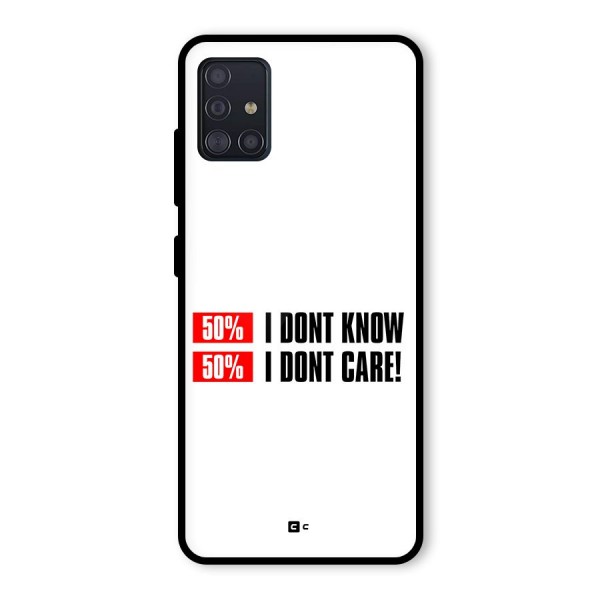 D Dont Know Glass Back Case for Galaxy A51